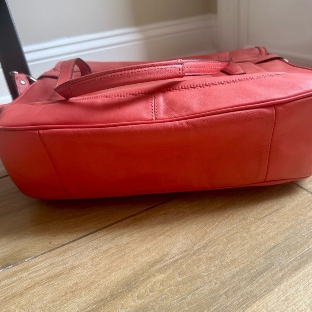 Coach Red Leather Shoulder Bag - Picture 5 of 7
